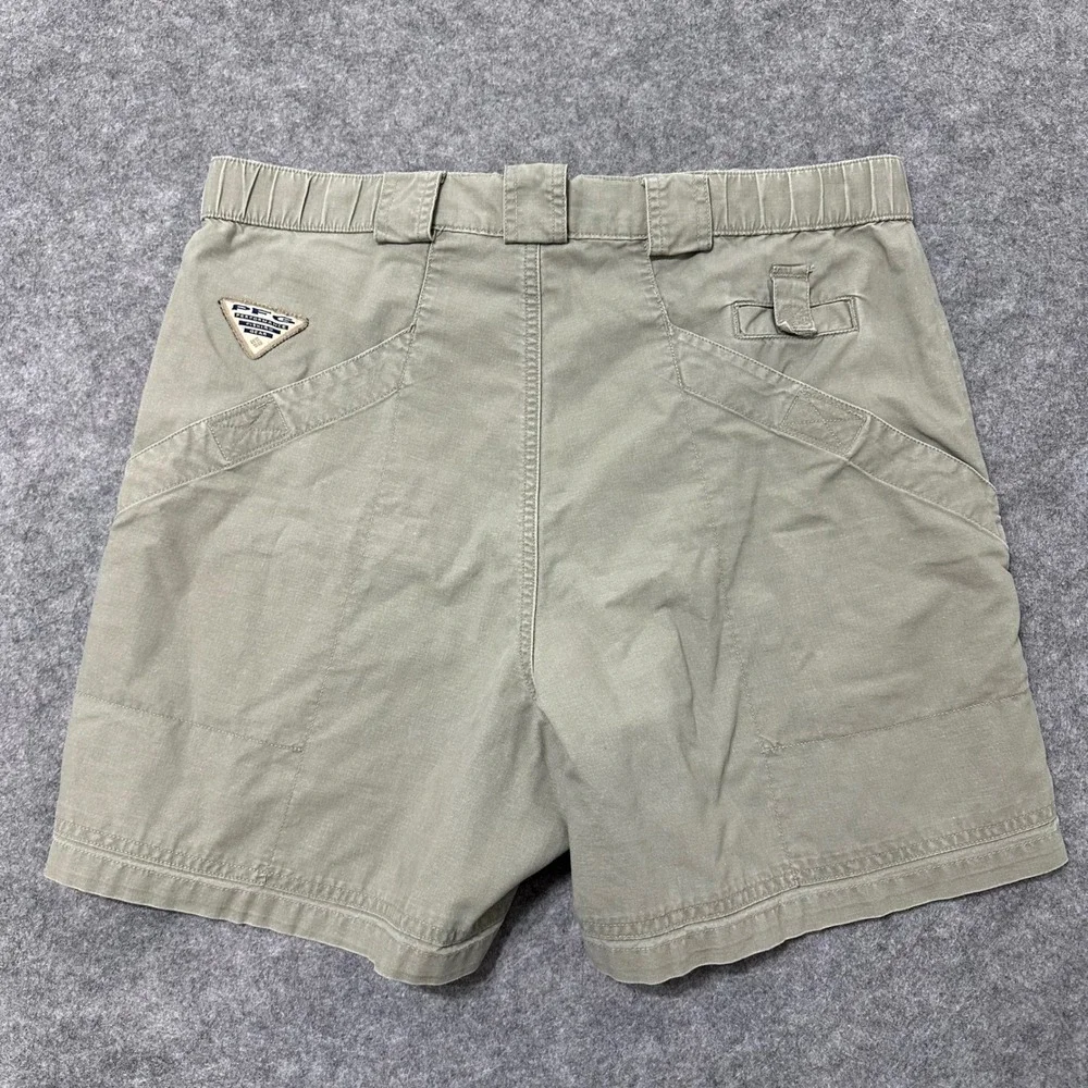 Columbia PFG Cargo Shorts Mens M Brown Green Vintage Performance Fishing Gear